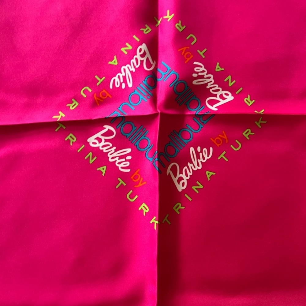 NWT Trina Turk Malibu Barbie Silk Scarf - Picture 4 of 8